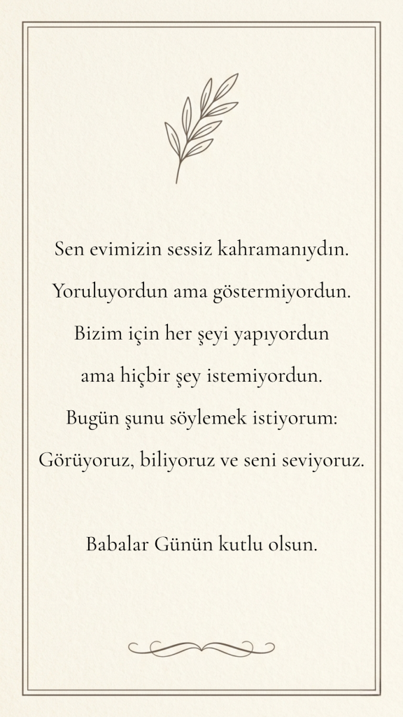 Genel duygusal Babalar Günü tebrik kartı