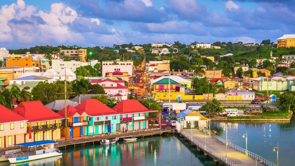 Antigua ve Barbuda başkenti Saint John's şehir merkezi