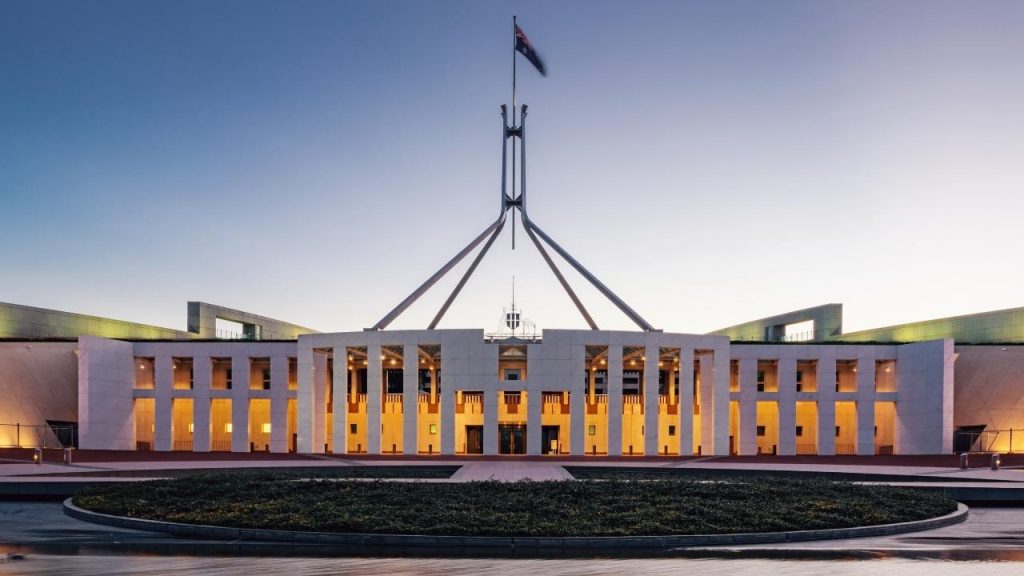 Avustralya'nın başkenti Canberra'daki Parlamento Binası